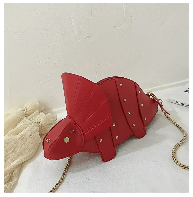 Triceratops Mini Crossbody Bag for Women Purses and Handbags Fashion Shoulder Chain Bag Clutch Chic Girl's Designer Bags 2023