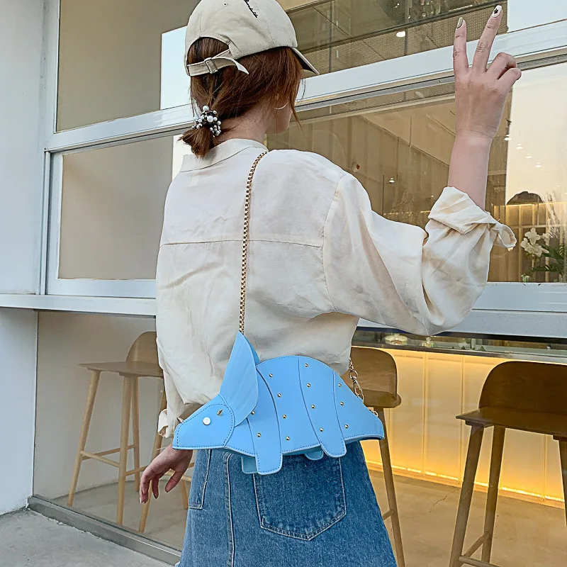 Triceratops Mini Crossbody Bag for Women Purses and Handbags Fashion Shoulder Chain Bag Clutch Chic Girl's Designer Bags 2023