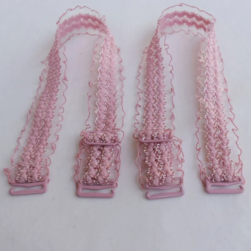 Adjustable Lace Underwear Shoulder Straps Women Elastic Stretch Bra Non-slip Mesh Hollowed Flower Shoulder Straps Accessories
