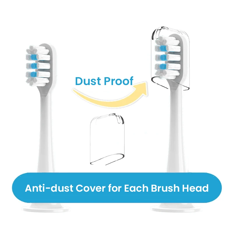 Hot Replacement Brush Heads For Xiaomi Mijia T300/T500/T700 For Sonic Electric Toothbrushes with Caps Sealed Package Soft Heads