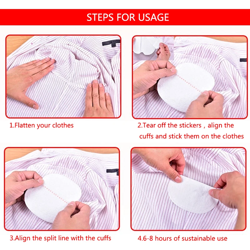 20/30/50pcs Unisex Sweat Pads Summer Deodorants Underarm Anti Perspiration Sweat Pads Disposable Armpit Absorb Sweat Shield Pad
