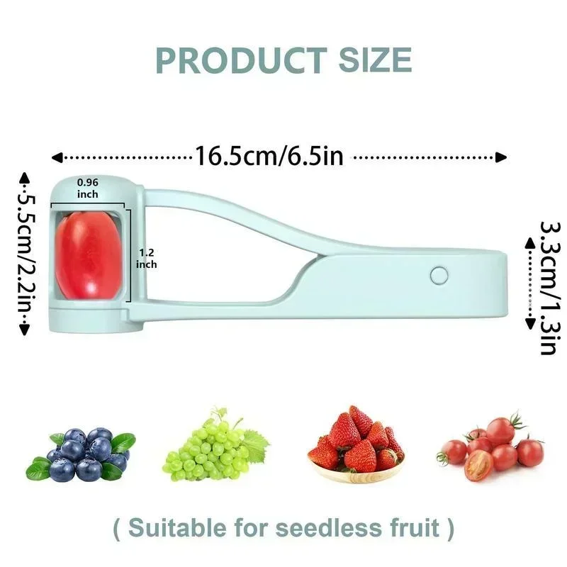 Tomato Slicer Cutter Grape Tools Cherry Fruit SaladSplitter Artifact for Toddlers Small KitchenAccessories CutGadget for Baby