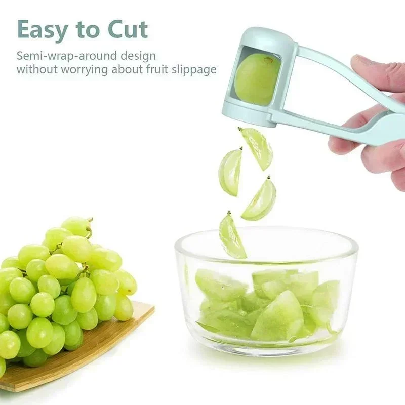 Tomato Slicer Cutter Grape Tools Cherry Fruit SaladSplitter Artifact for Toddlers Small KitchenAccessories CutGadget for Baby