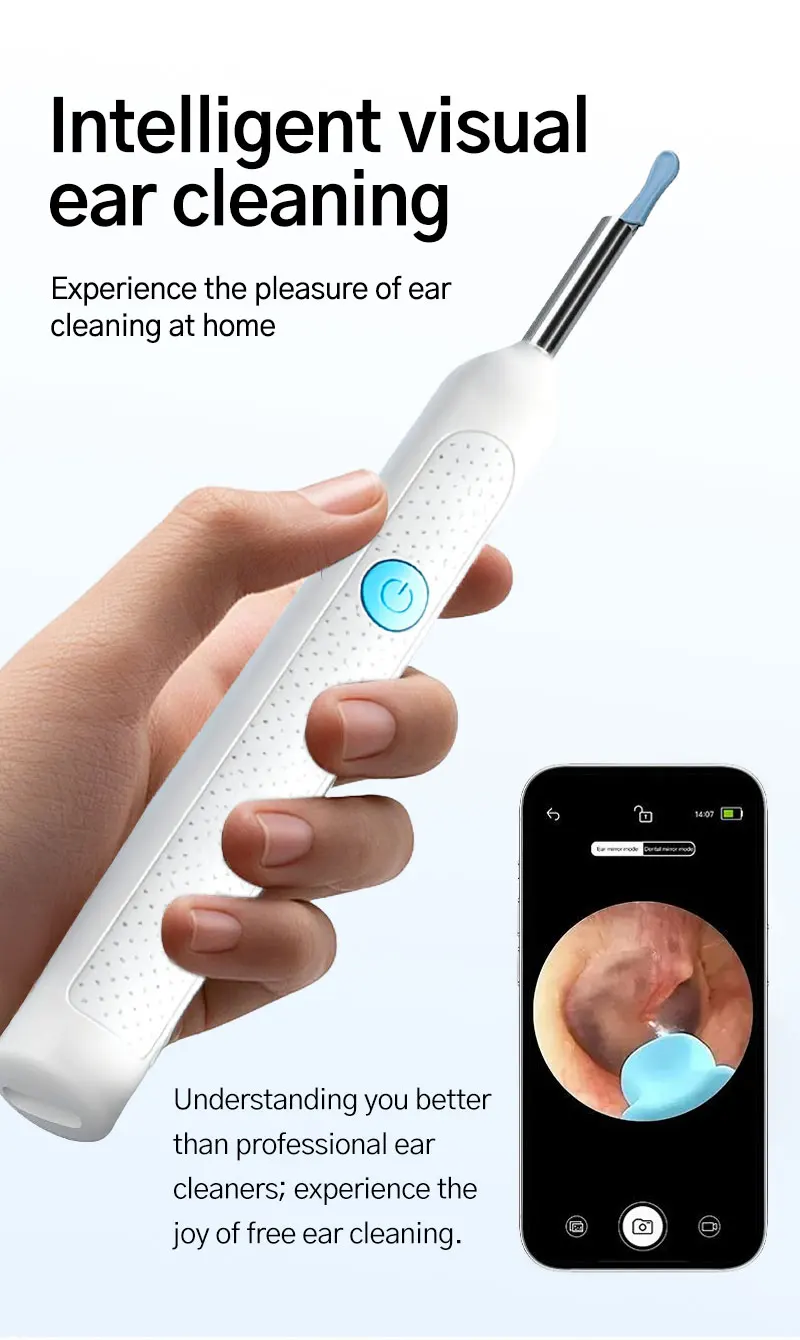 2026 New Upgrade Visual Ear Wax Cleaner Camera Safe Earwax Removal Endoscope with 5M Camera Ear Cleaning Tools Ear Care