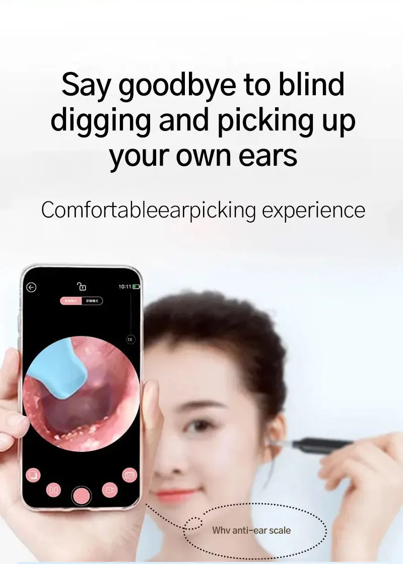 2026 New Upgrade Visual Ear Wax Cleaner Camera Safe Earwax Removal Endoscope with 5M Camera Ear Cleaning Tools Ear Care
