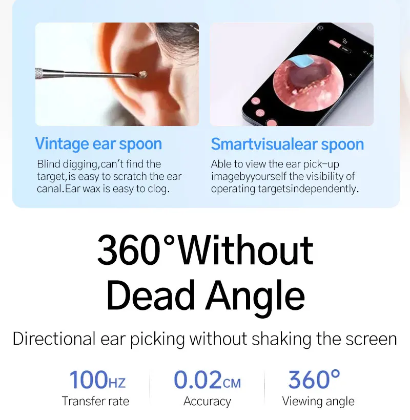 2026 New Upgrade Visual Ear Wax Cleaner Camera Safe Earwax Removal Endoscope with 5M Camera Ear Cleaning Tools Ear Care