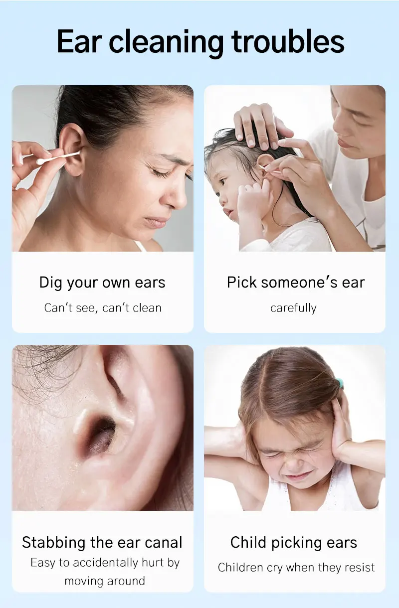 2026 New Upgrade Visual Ear Wax Cleaner Camera Safe Earwax Removal Endoscope with 5M Camera Ear Cleaning Tools Ear Care