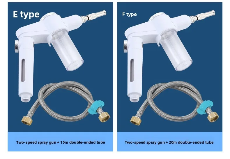 Multifunctional High Pressure Foam Spray Gun Dual Nozzle Water Sprayer for Car Wash Garden Irrigation Toilet Clean Pet Bath