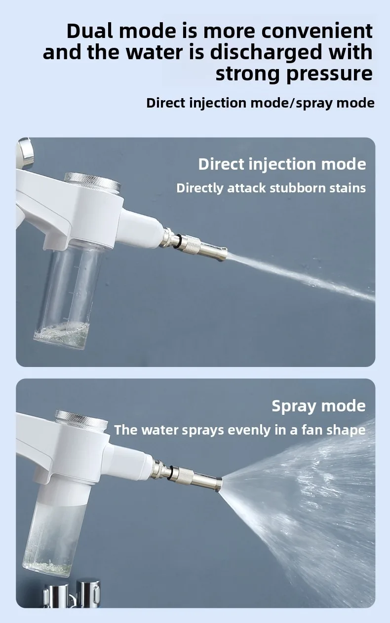 Multifunctional High Pressure Foam Spray Gun Dual Nozzle Water Sprayer for Car Wash Garden Irrigation Toilet Clean Pet Bath