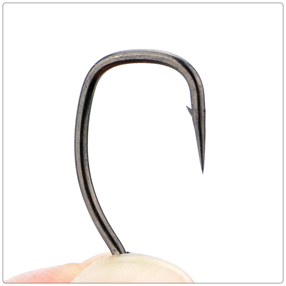 Hirisi 50/100pcs PTFE Coated Carp Fishing Hooks With Eye Micro Barbed High Carbon Steel 8029 Fishing Accessories Spliceable Box