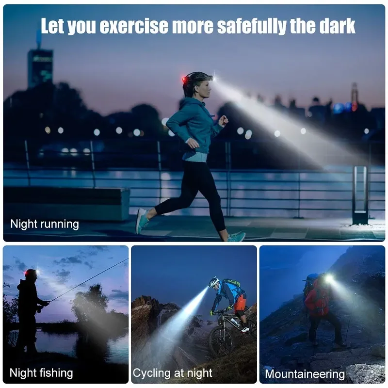 Rechargeable Powerful LED Headlamp with Zoomable Headlight - Outdoor Waterproof High Lumen Work Head Light use 18650 battery