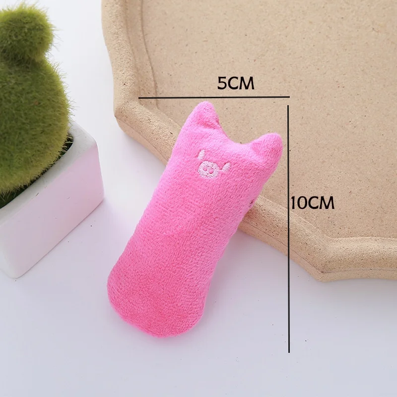 Teeth Grinding Catnip Toys Funny Interactive Plush Cat Toy Pet Kitten Chewing Vocal Toy Claws Thumb Bite Cat Mint For Cats