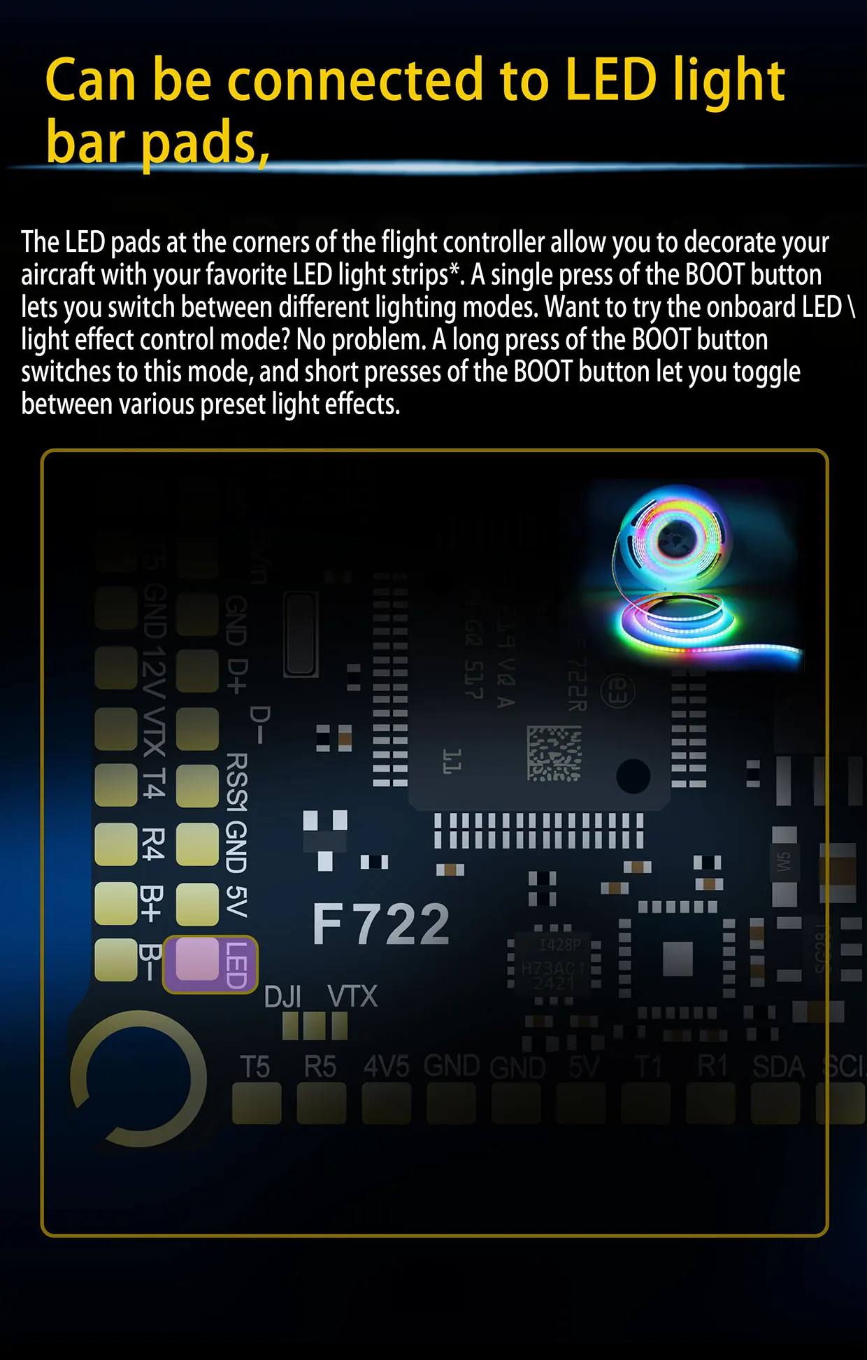 JIJIEFPV F722 70A Stack ICM42688P F722 Flight Controller BLHELI_S 70A 4in1 ESC 30.5X30.5mm 3-8S for FPV Freestyle Drones Parts