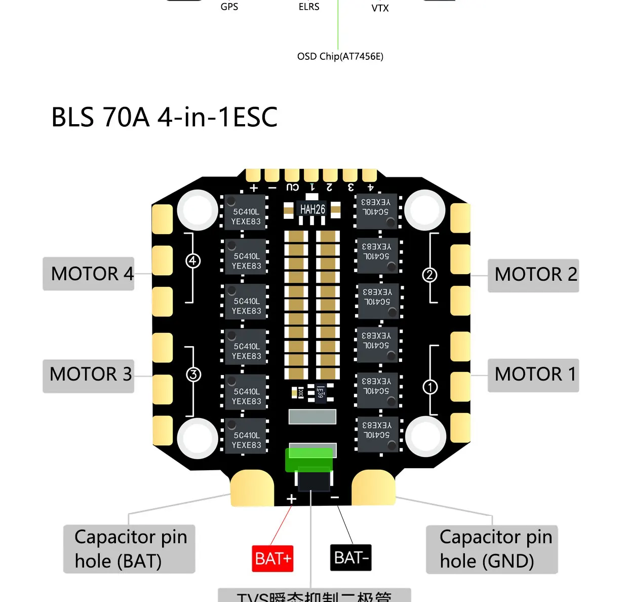 JIJIEFPV F722 70A Stack ICM42688P F722 Flight Controller BLHELI_S 70A 4in1 ESC 30.5X30.5mm 3-8S for FPV Freestyle Drones Parts