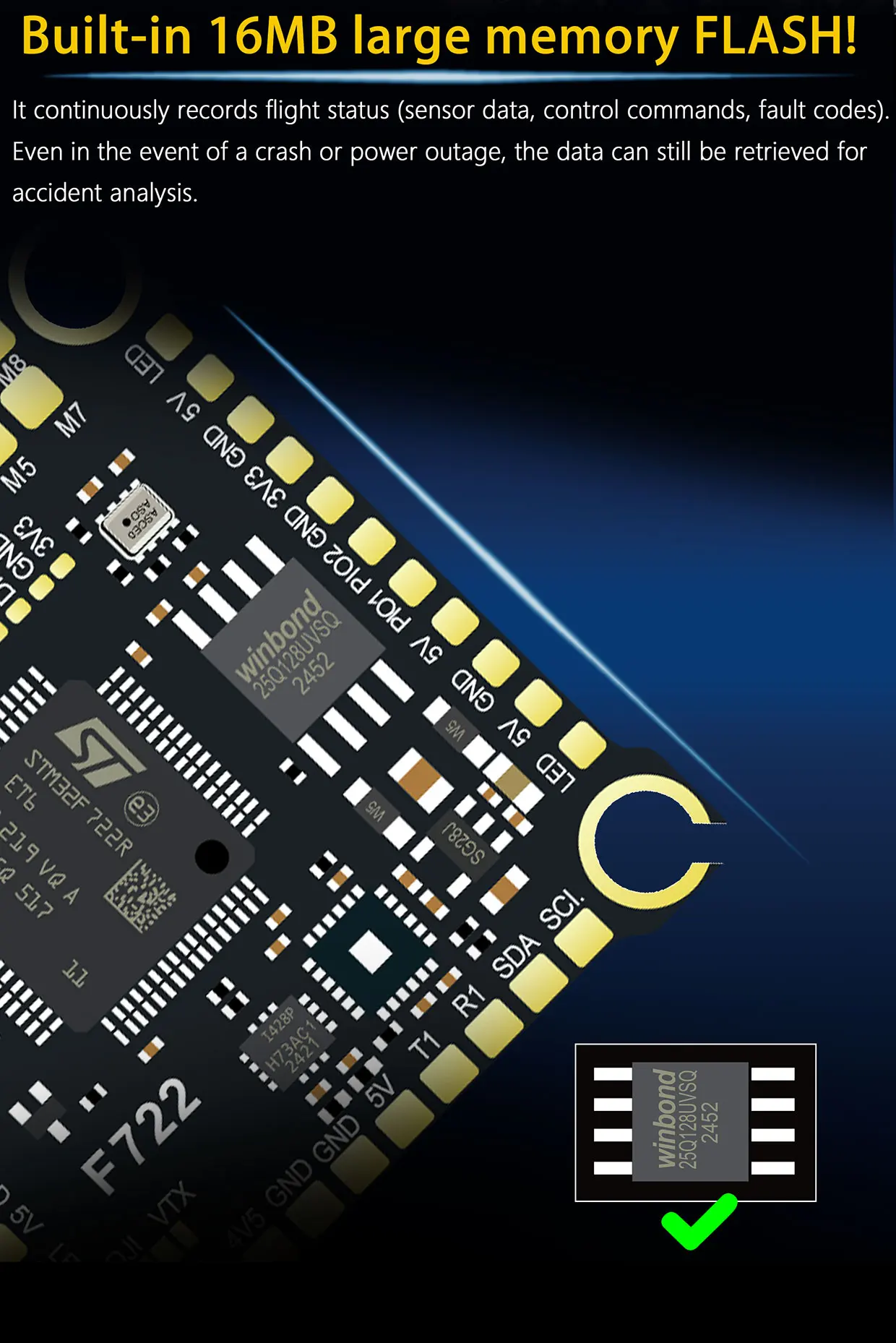JIJIEFPV F722 70A Stack ICM42688P F722 Flight Controller BLHELI_S 70A 4in1 ESC 30.5X30.5mm 3-8S for FPV Freestyle Drones Parts