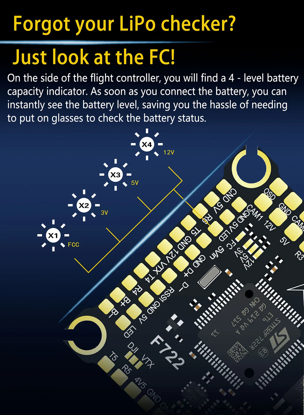 JIJIEFPV F722 70A Stack ICM42688P F722 Flight Controller BLHELI_S 70A 4in1 ESC 30.5X30.5mm 3-8S for FPV Freestyle Drones Parts