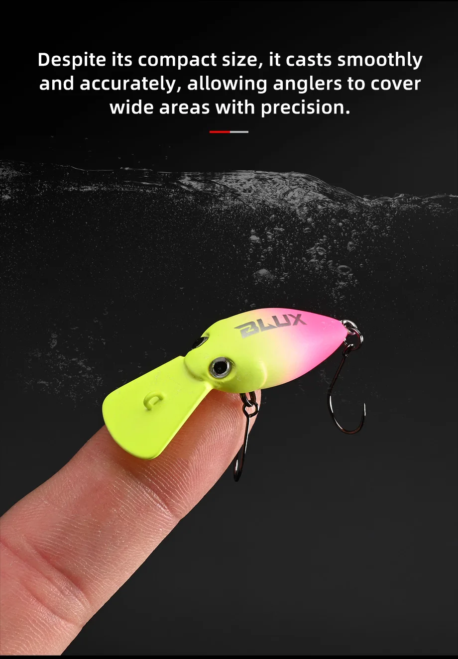 ALLBLUE MOCA DR SS Crankbait 30mm 2.3g Slow Sinking Wobbler Trout Fishing Lure Freshwater Crank Minnow Artificial Hard Bait