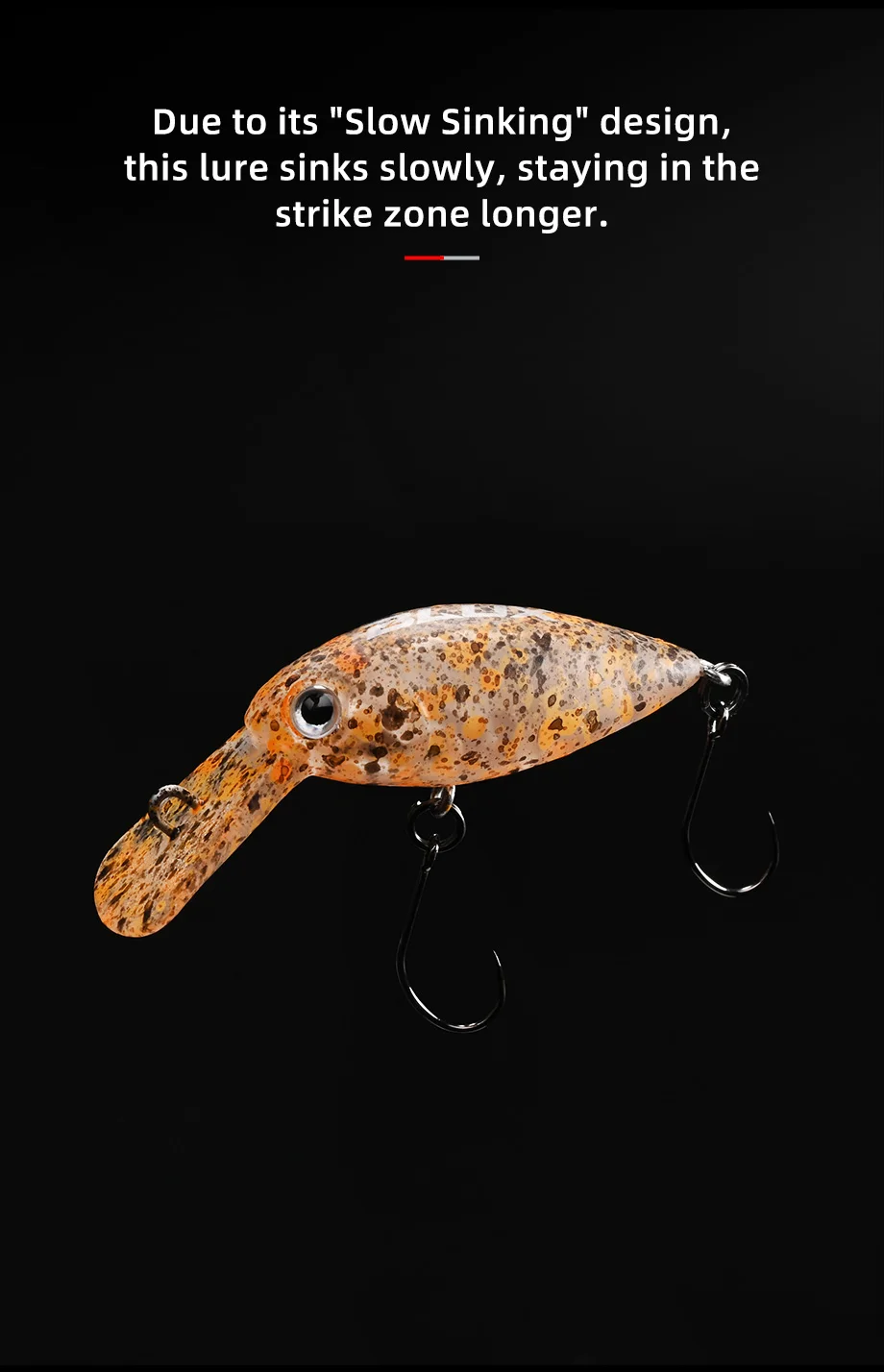 ALLBLUE MOCA DR SS Crankbait 30mm 2.3g Slow Sinking Wobbler Trout Fishing Lure Freshwater Crank Minnow Artificial Hard Bait