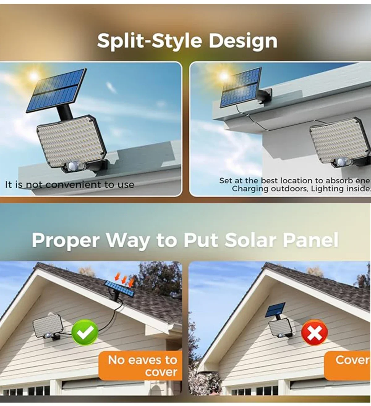 Outdoor LED Solar Light Super Bright Motion Sensor Strong Power LED Garden Wall Lamp IP65 Waterproof 3 Working Mode Porch Lights