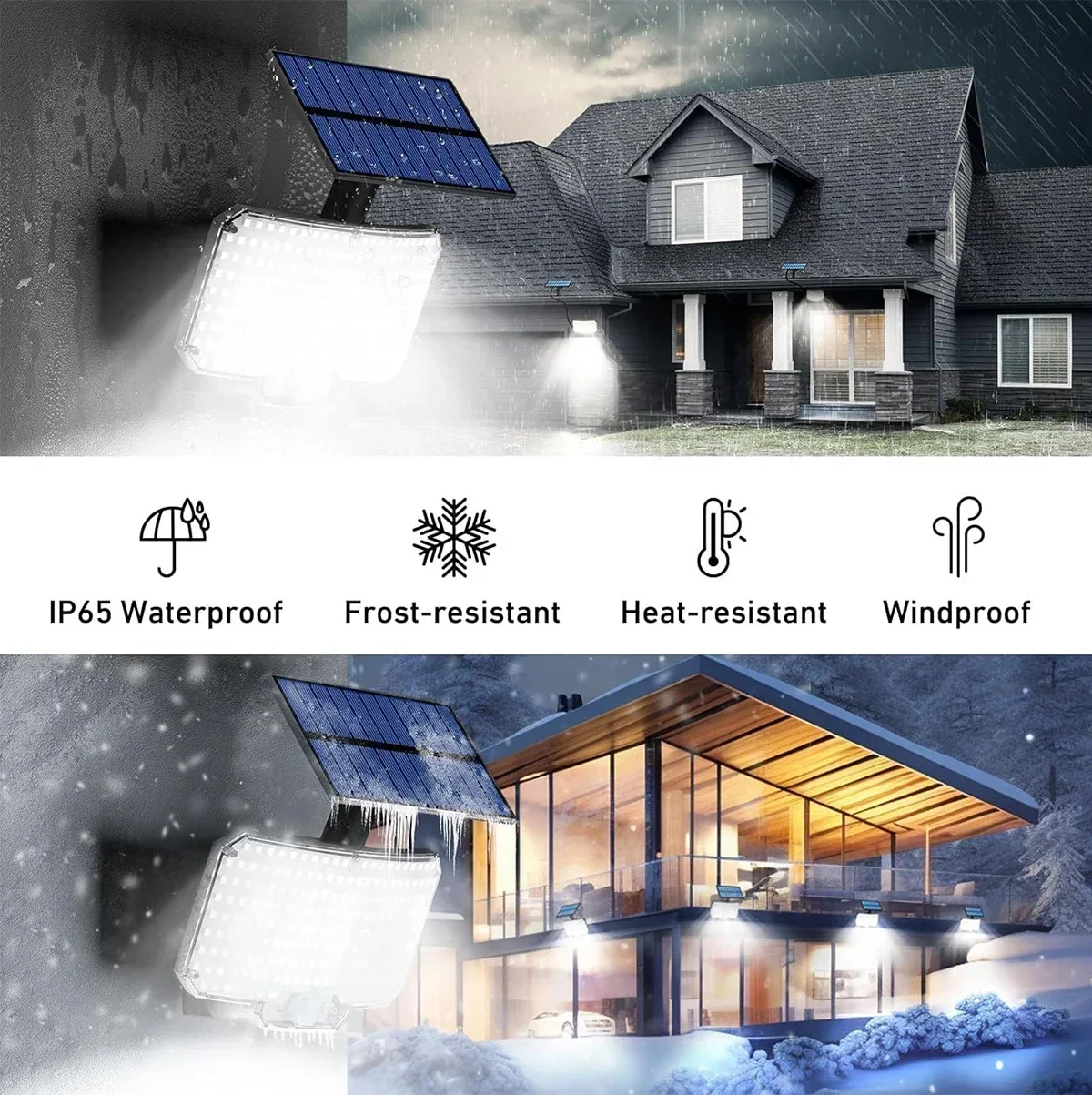 Outdoor LED Solar Light Super Bright Motion Sensor Strong Power LED Garden Wall Lamp IP65 Waterproof 3 Working Mode Porch Lights
