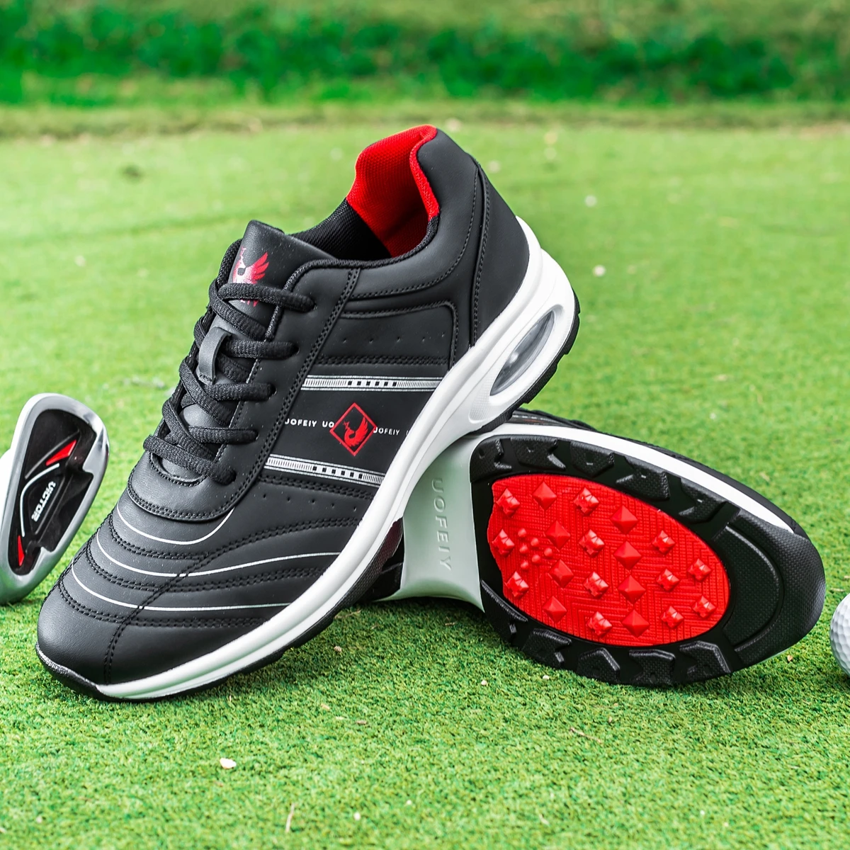 OIMKOI Men Golf Shoes Casual Breathable Waterproof Non-slip Golf Outdoor Training Shoes
