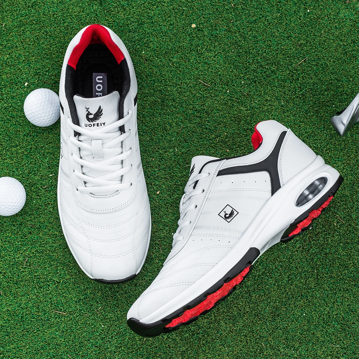 OIMKOI Men Golf Shoes Casual Breathable Waterproof Non-slip Golf Outdoor Training Shoes