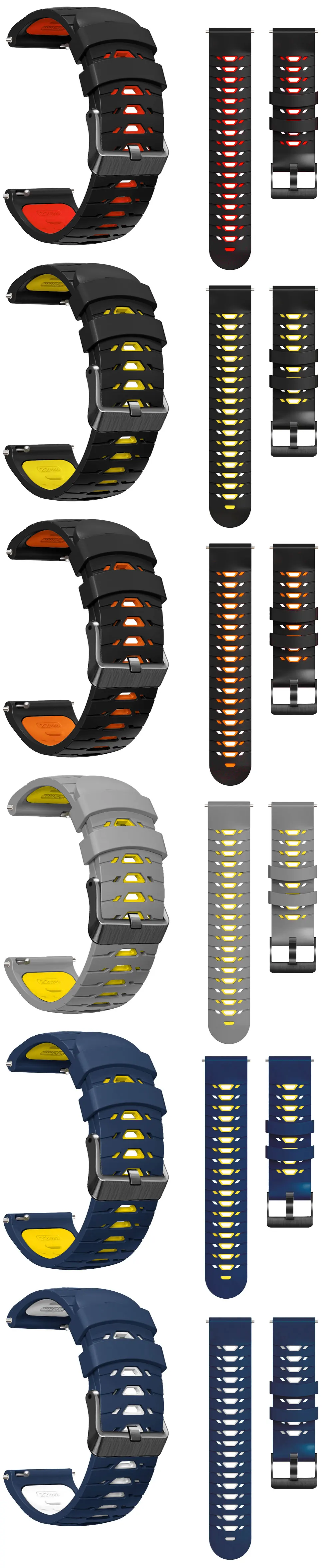 Replacement 22mm Watch Bands For C20 Pro Strap For NEW C20 Pro Breathable Silicone Watchband Bracelet Smartwatch Accessories
