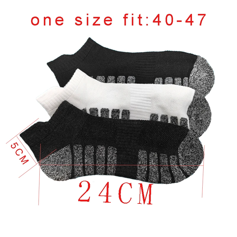 3/1Pairs Sport Ankle Socks Athletic Low-cut Sock Thick Knit Sock Outdoor Fitness Breathable Quick Dry Wear-resistant Warm Socks