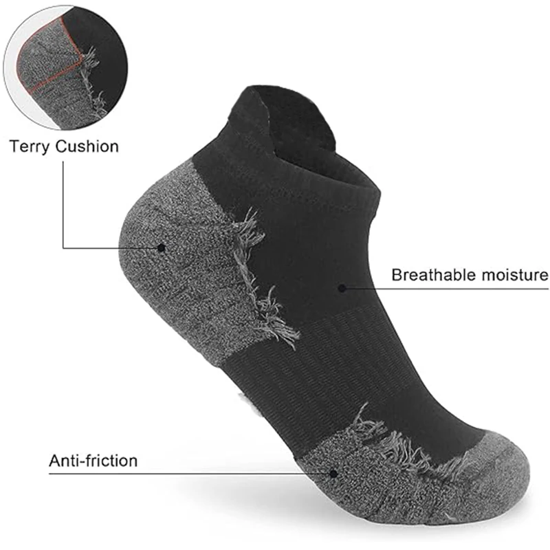 3/1Pairs Sport Ankle Socks Athletic Low-cut Sock Thick Knit Sock Outdoor Fitness Breathable Quick Dry Wear-resistant Warm Socks