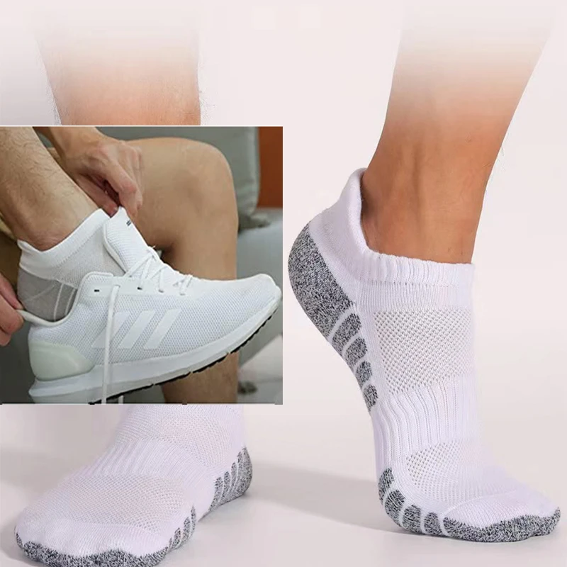 3/1Pairs Sport Ankle Socks Athletic Low-cut Sock Thick Knit Sock Outdoor Fitness Breathable Quick Dry Wear-resistant Warm Socks