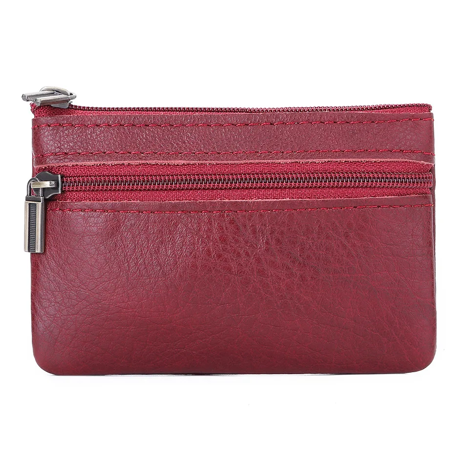 New Cow Leather Men's And Women's Change Vintage Coin Bag Headphone Purse Storage Mini Bag For Man And Woman