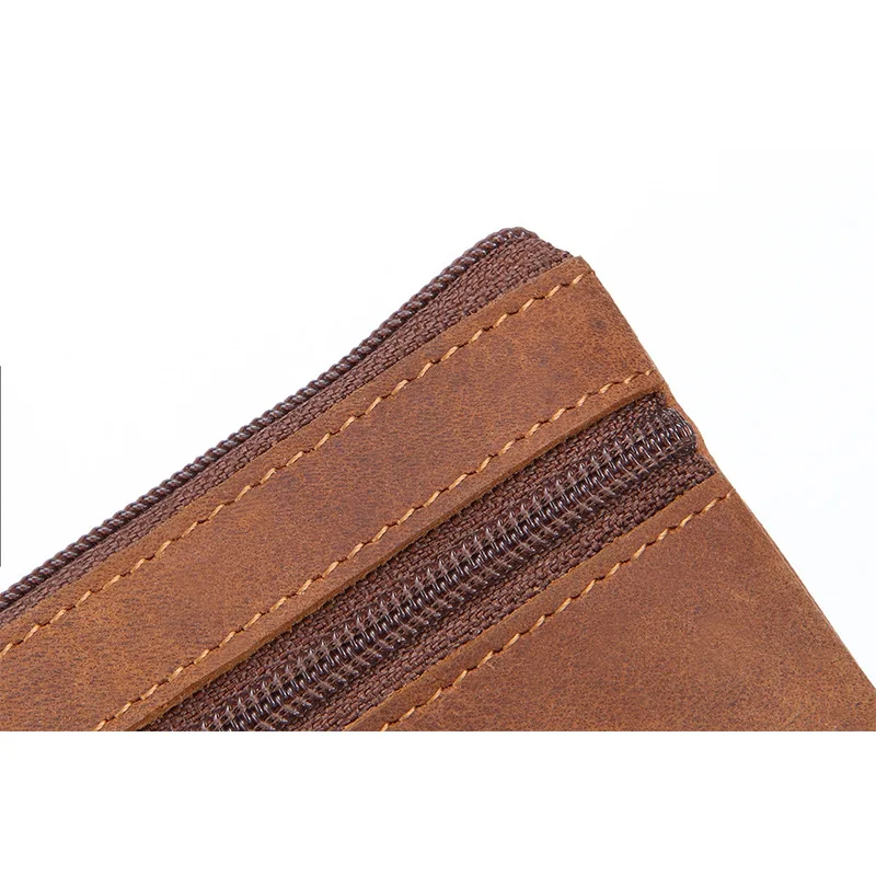 New Cow Leather Men's And Women's Change Vintage Coin Bag Headphone Purse Storage Mini Bag For Man And Woman