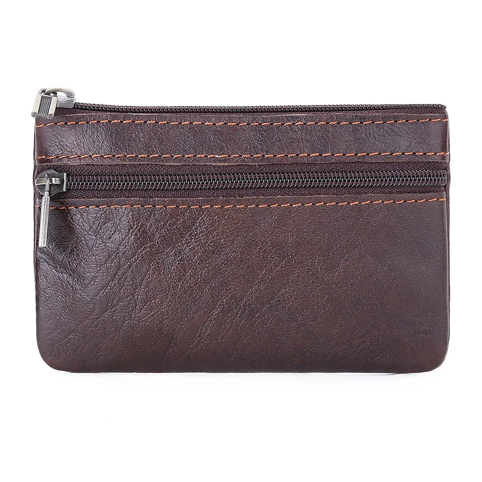 New Cow Leather Men's And Women's Change Vintage Coin Bag Headphone Purse Storage Mini Bag For Man And Woman