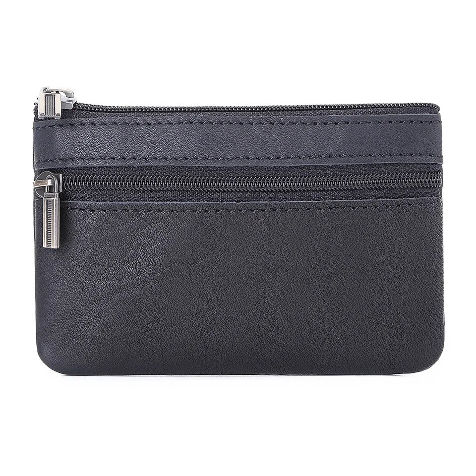 New Cow Leather Men's And Women's Change Vintage Coin Bag Headphone Purse Storage Mini Bag For Man And Woman
