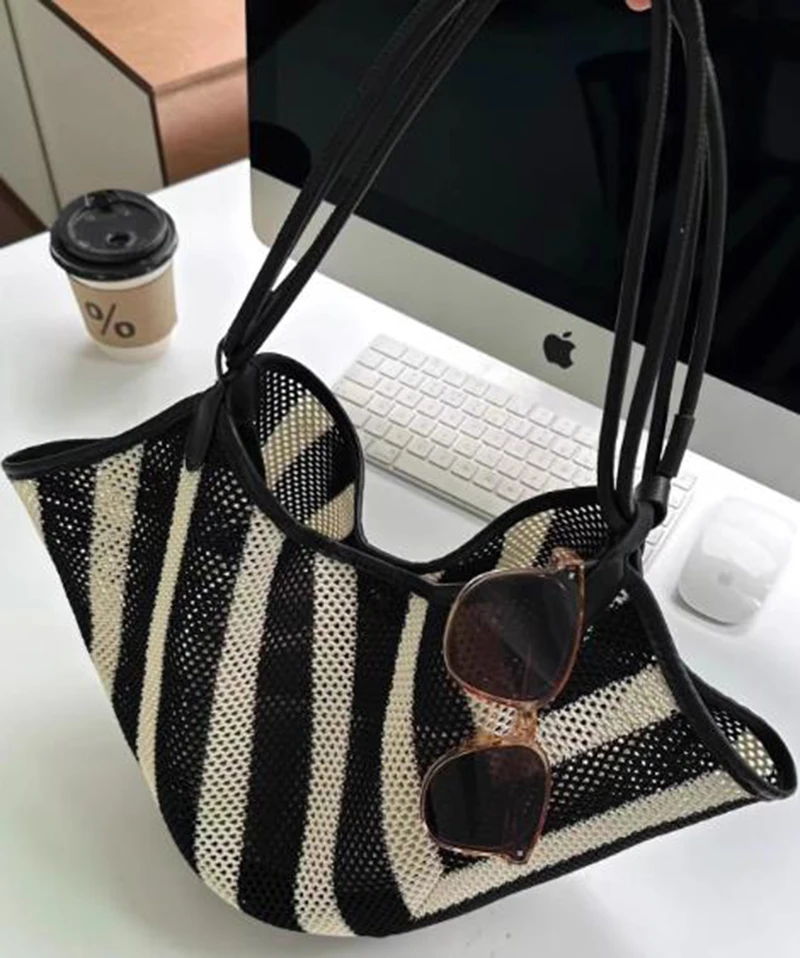 HIGHREAL Forest Lazy Style Crossbody Bag Bohemian Handmade Grass Woven Bag Leisure Vacation Beach Women's Woven Dumpling Bun