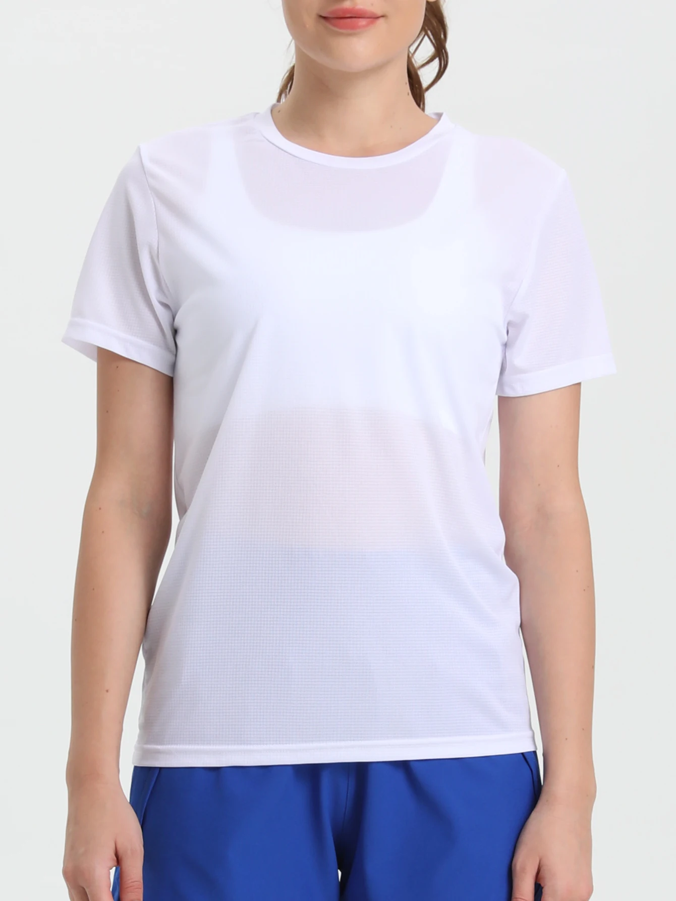 Women's Solid Color Ultralight Quick Dry Sport T-Shirt,Breathable Lightweight ,Running Gym Compression Shirt