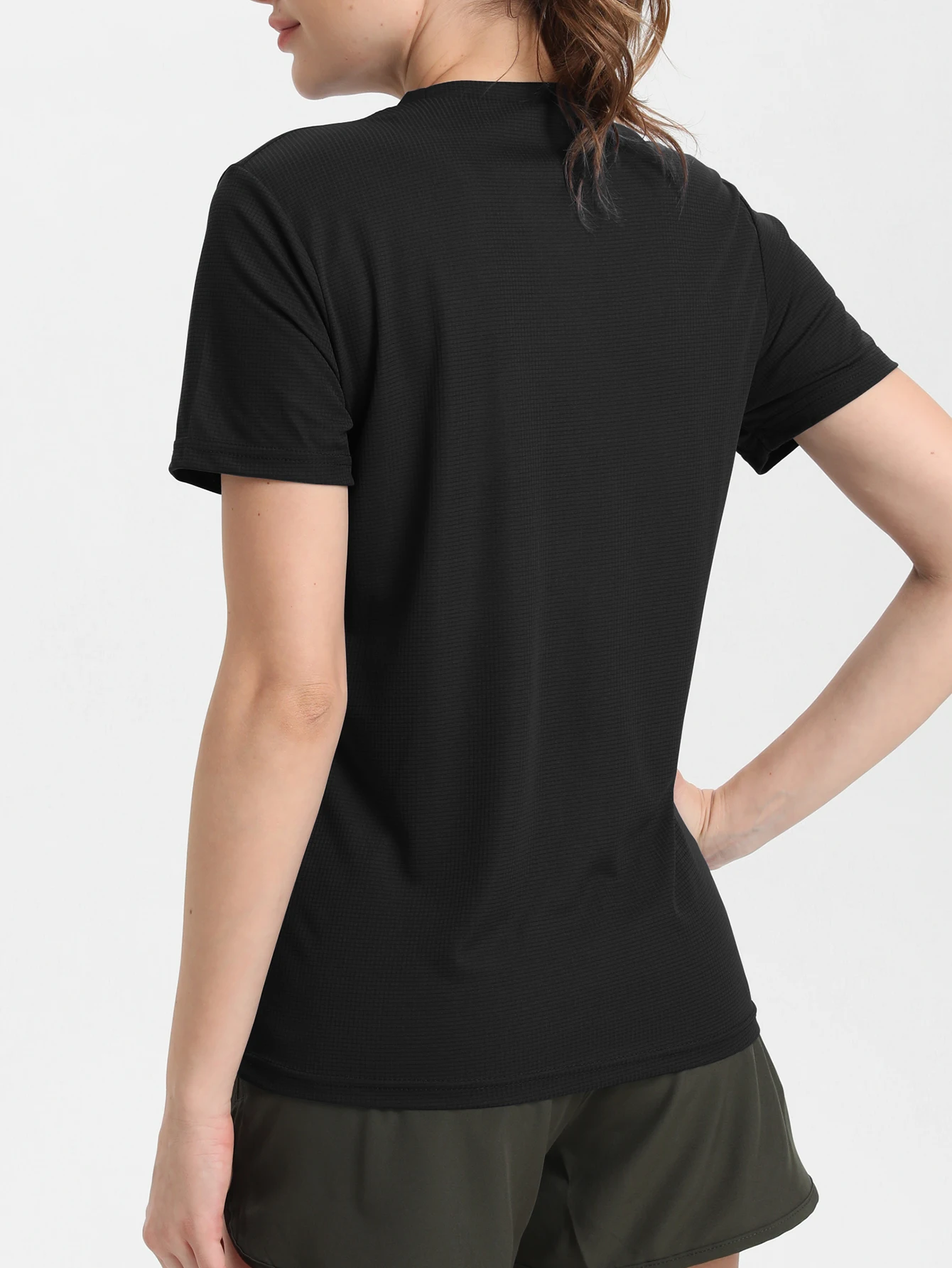 Women's Solid Color Ultralight Quick Dry Sport T-Shirt,Breathable Lightweight ,Running Gym Compression Shirt
