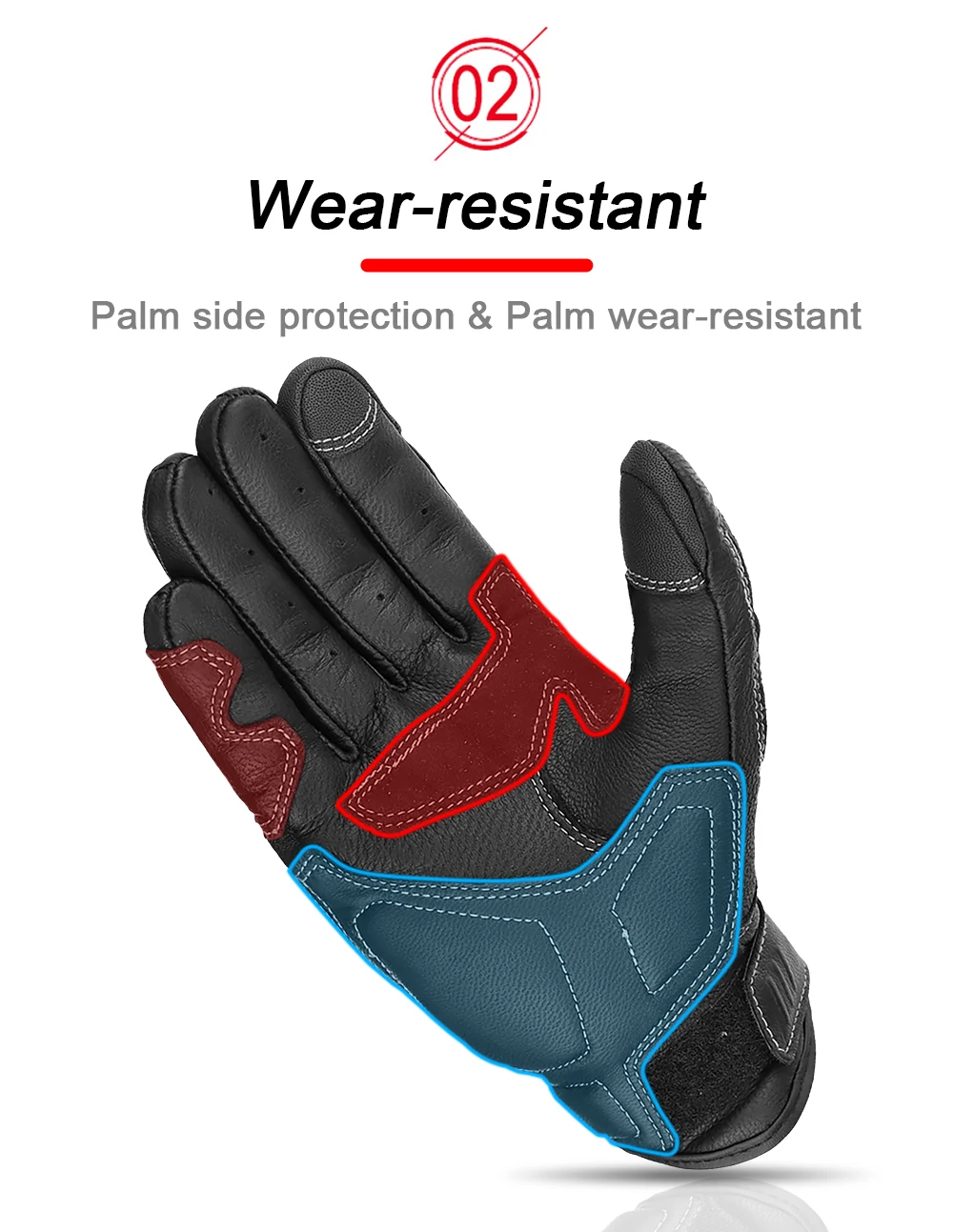 Vintage Motorcycle Gloves Genuine Leather Motorbike Road Racing Glove Retro Men Protective Gears CE Approved Touch Screen