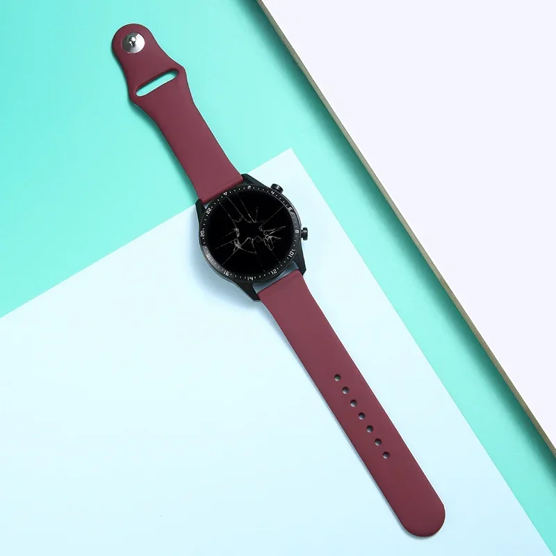 18mm 20mm 22mm strap For Samsung Galaxy watch 6/5/pro/4 Classic Silicone bracelet Huawei watch GT 4-2-2e-3-3 pro 46mm watchbands