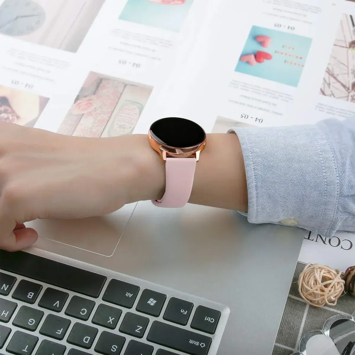 18mm 20mm 22mm strap For Samsung Galaxy watch 6/5/pro/4 Classic Silicone bracelet Huawei watch GT 4-2-2e-3-3 pro 46mm watchbands