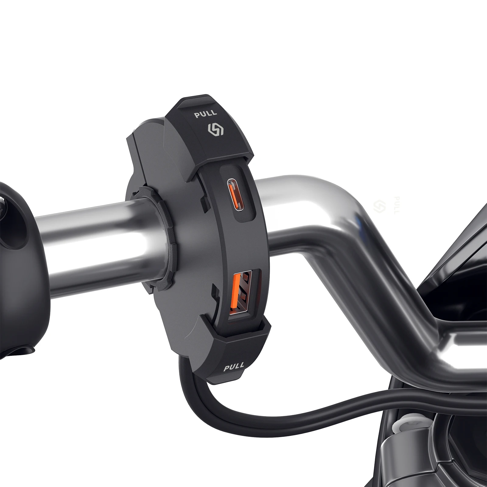 48W Quick Charge PD+QC3.0 Phone Charger Motorcycle USB Socket Waterproof Handlebar Mounting Bracket 12V-24V Power Adapter