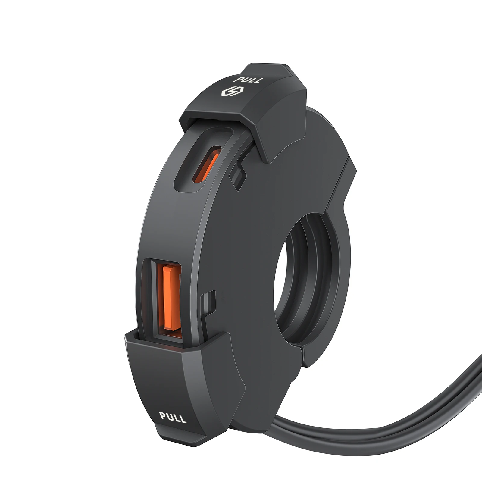 48W Quick Charge PD+QC3.0 Phone Charger Motorcycle USB Socket Waterproof Handlebar Mounting Bracket 12V-24V Power Adapter