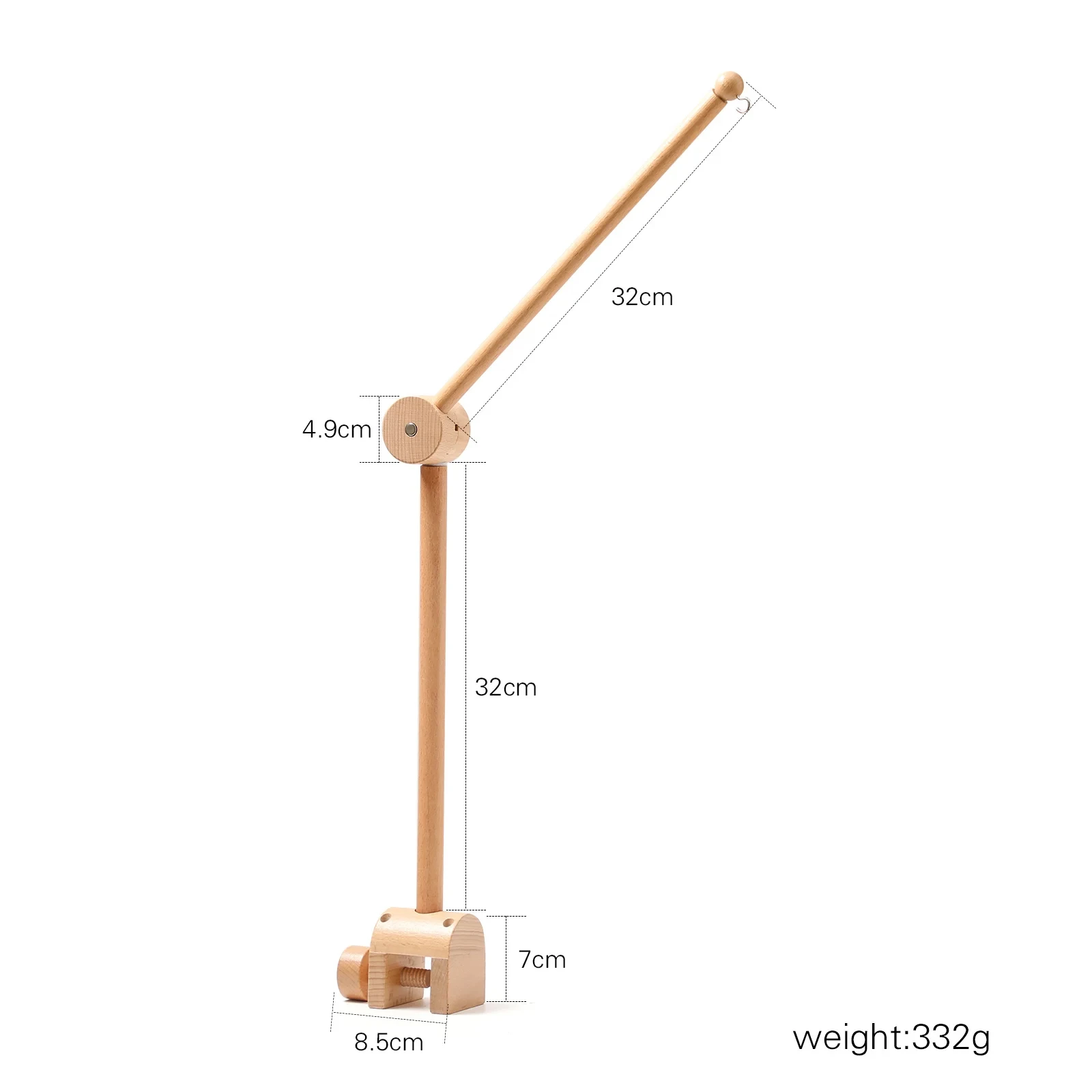 Baby Crib Mobile Rattle Toy For 0-12 Months Cartoon Felt Forest Animal Bed Bell Hanging Wooden Bracket Mobile Newbaby Rattle Toy