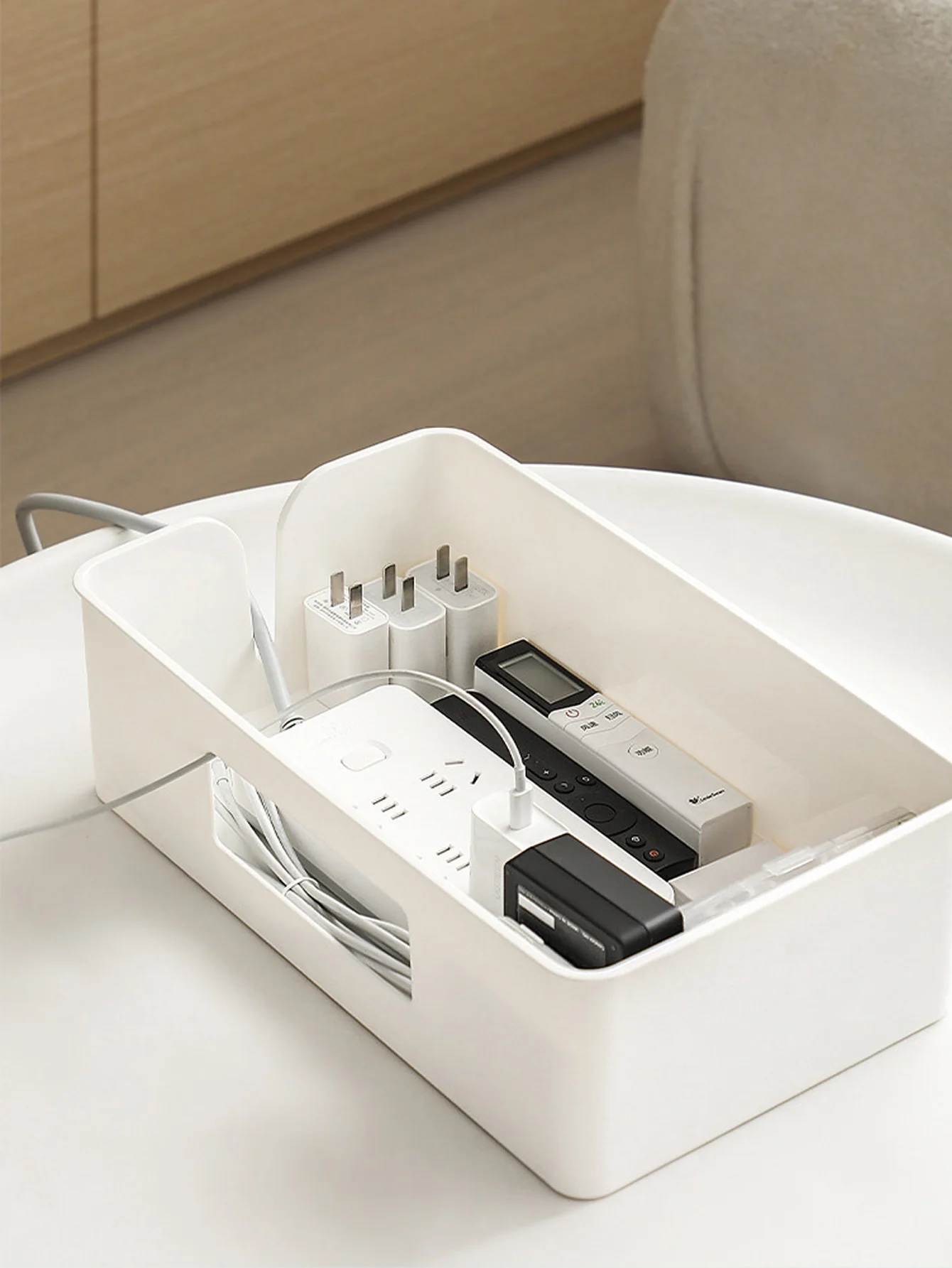 1PC Cable Storage Box Desktop Power Plug Board Storage Box Wireless WiFi Router Bracelet Desktop Data Line Plug Holder Shelf