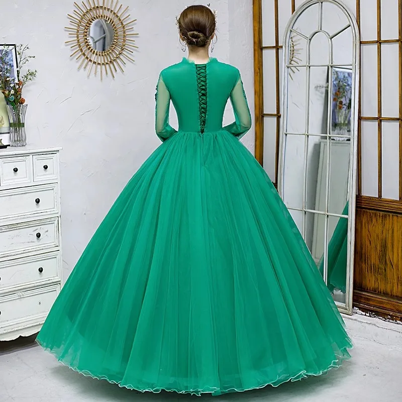 Customized Green Ball Gown Quinceanera Dresses Appliques Tulle Prom Birthday Party Gowns Formal robes de soirée
