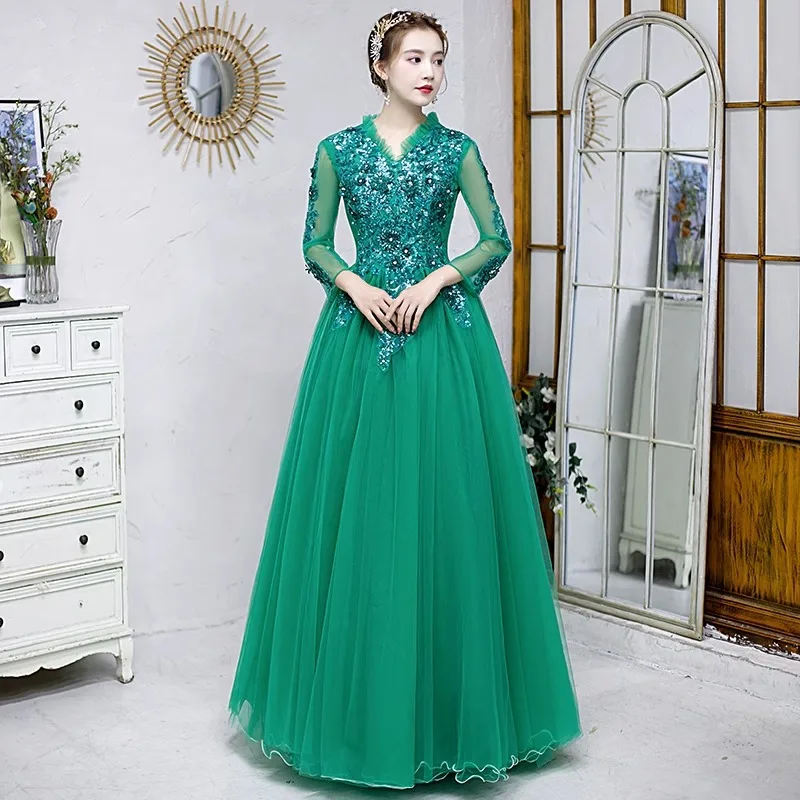Customized Green Ball Gown Quinceanera Dresses Appliques Tulle Prom Birthday Party Gowns Formal robes de soirée