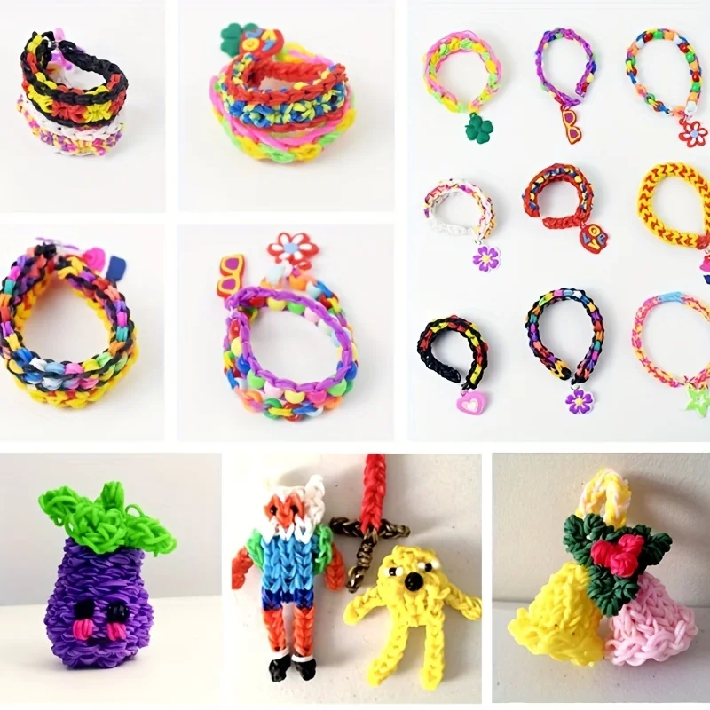 10pcs Colorful Y Knitting Tools DIY Rubber Weaving Tools Loom Band Kit for Friendship Bracelet Necklace Handcraft Accessories