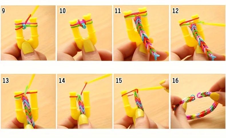 10pcs Colorful Y Knitting Tools DIY Rubber Weaving Tools Loom Band Kit for Friendship Bracelet Necklace Handcraft Accessories