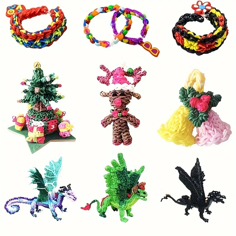 10pcs Colorful Y Knitting Tools DIY Rubber Weaving Tools Loom Band Kit for Friendship Bracelet Necklace Handcraft Accessories