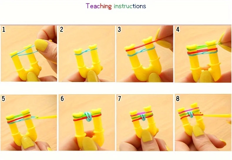 10pcs Colorful Y Knitting Tools DIY Rubber Weaving Tools Loom Band Kit for Friendship Bracelet Necklace Handcraft Accessories